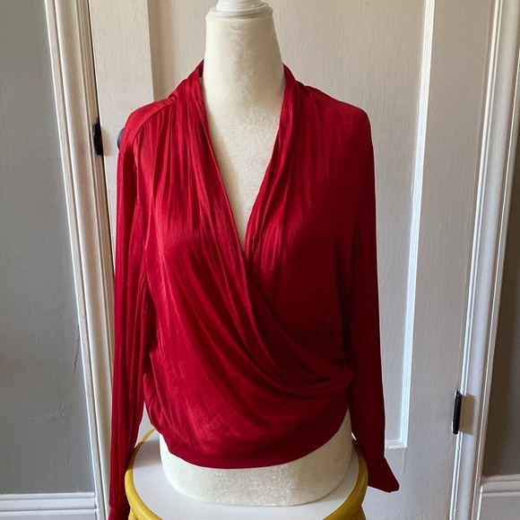 NWT Anthropologie Current Air Francie Surplice Blouse - Picture 2 of 6